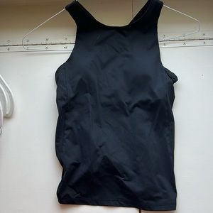 basic black tank top with built in bra ATHLETA size xs